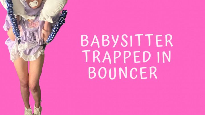 Babysitter Trapped in Bouncer