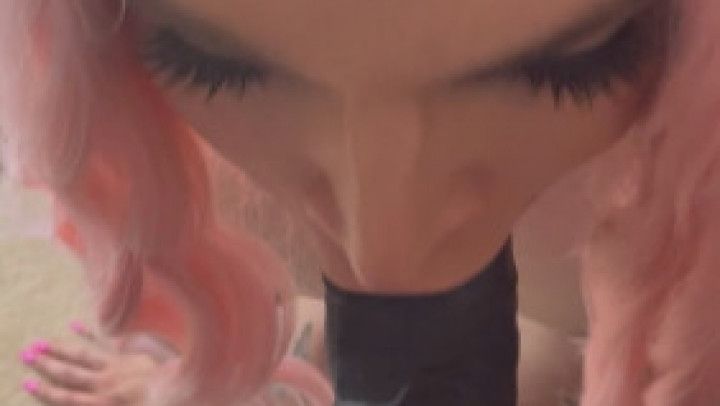 POV blowjob from My bimbo slave