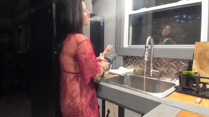 smoking and dishes