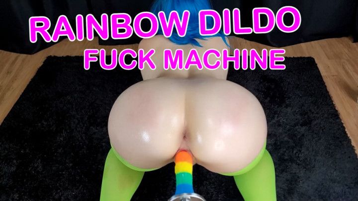 Rainbow Dildo Fuck Machine