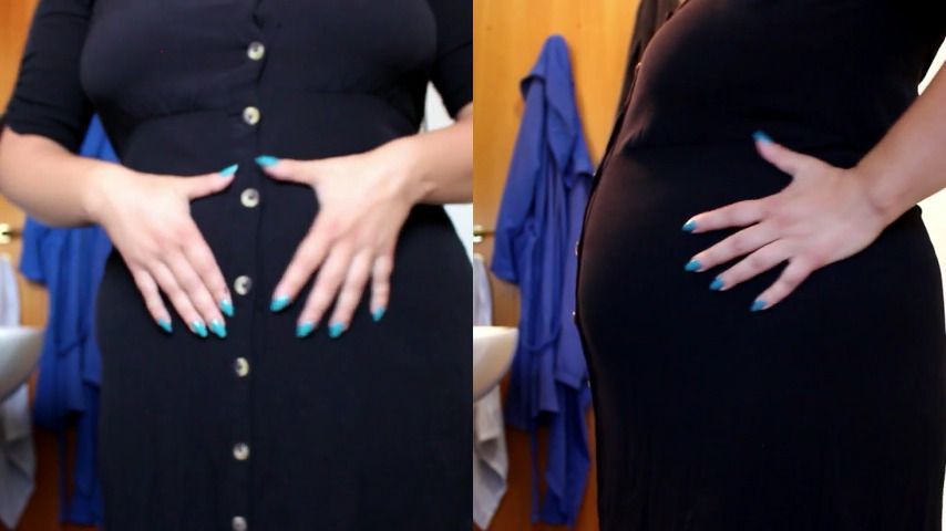 Belly transformation after a dinner out