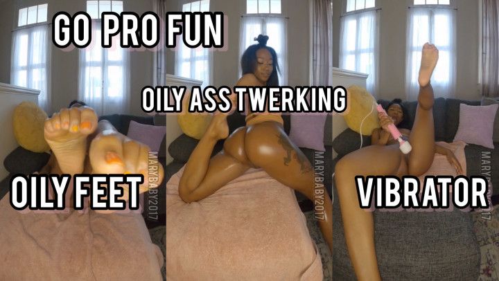 Oily Feet Oily Twerking with vibrator