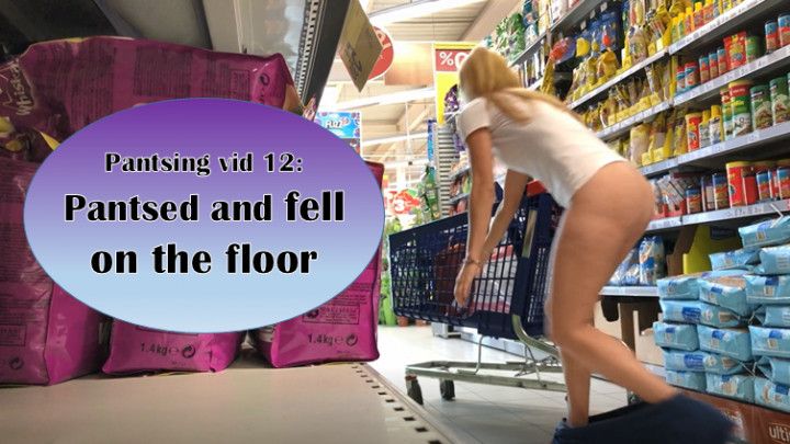 Pantsing 12: fall on supermarket floor