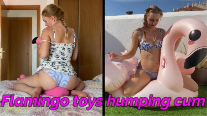 Flamingo toys humping orgasm SFW