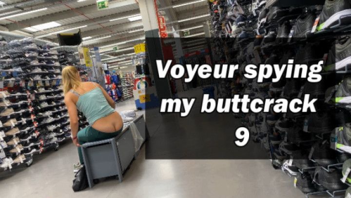 Voyeur spying butt crack in store 9