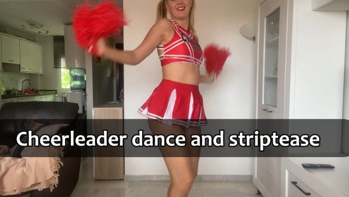 Cheerleader dance and striptease