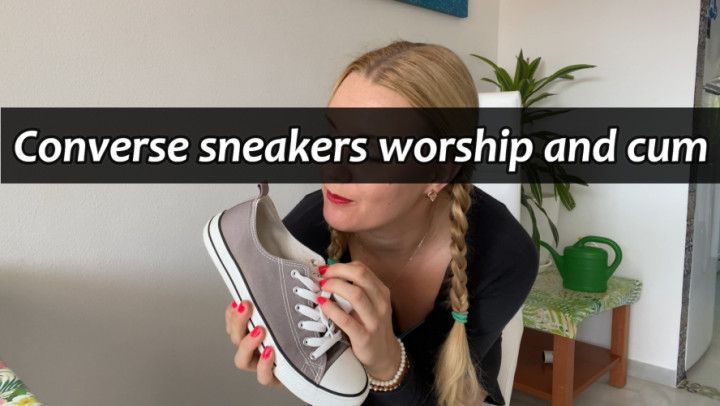 Converse sneakers worship and cum