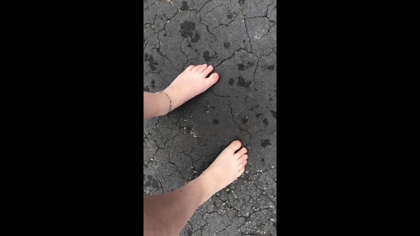 Walking Barefoot Outside in Public