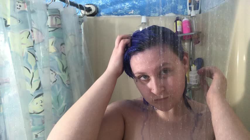 Rinsing Blue Dye From My Hair