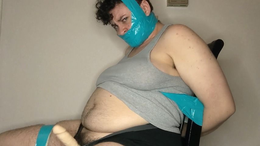 Protesting Chairbound Gag Slut Teased