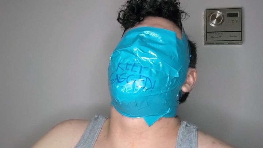 Taped Up Protesting Slut Made to Cum