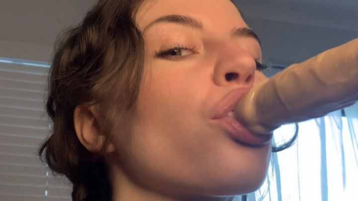 Sucking on my Dildo