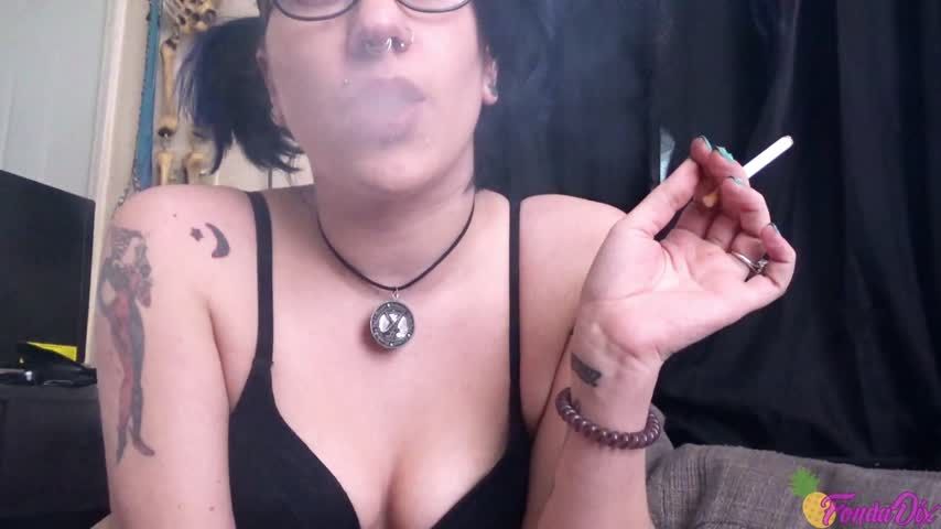 Smoke-y bra tease