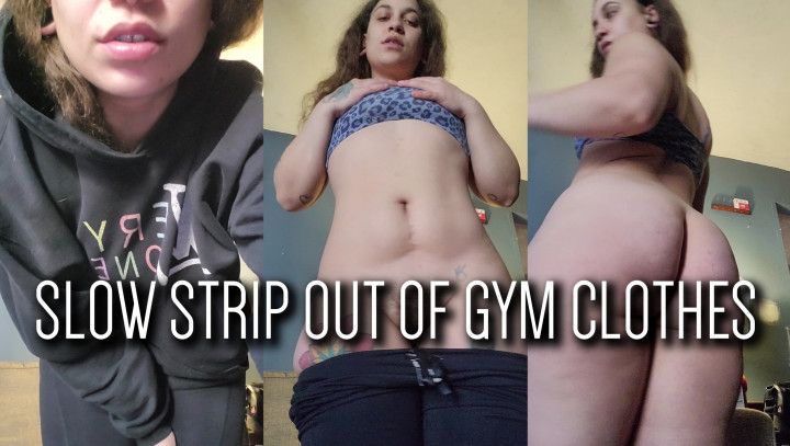 Slow Strip Out Of Gym Clothes