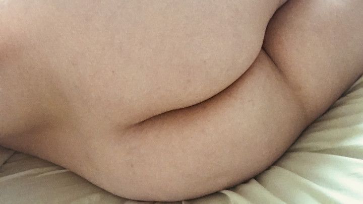 Oiling my belly and ass after my shower