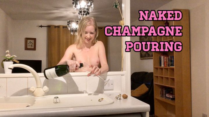 Naked Champagne Pouring