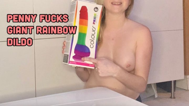 Penny Fucks Giant Rainbow Dildo pt. 1