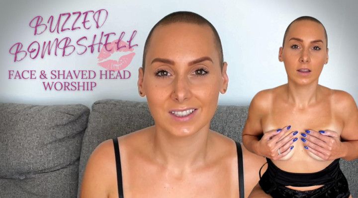 Buzzed Bombshell: Face &amp; Shaved Head Worship