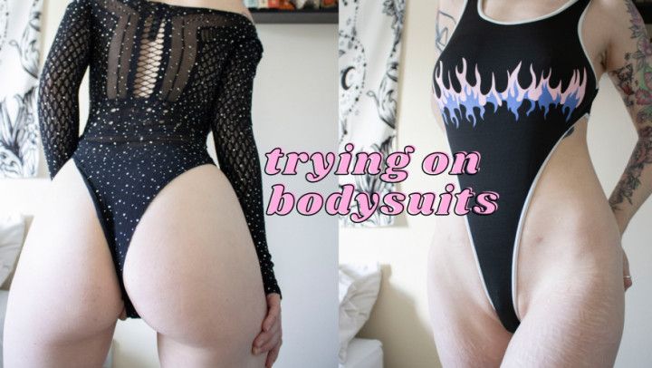 Trying on bodysuits