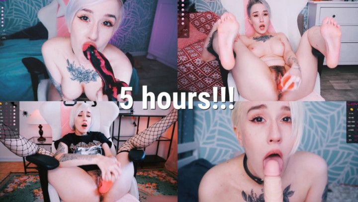 Dildo play compilation 5 hours webcam