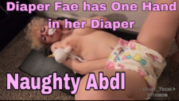 Diaper Fae Has One Hand In Her Diaper - Naughty ABDL