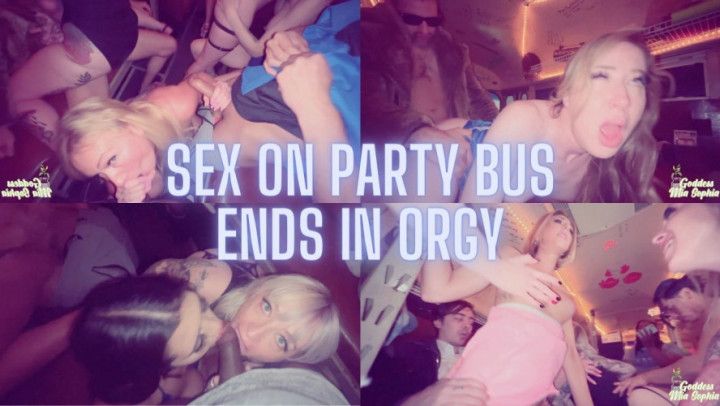 Sex On Party Bus Turn Into Orgy