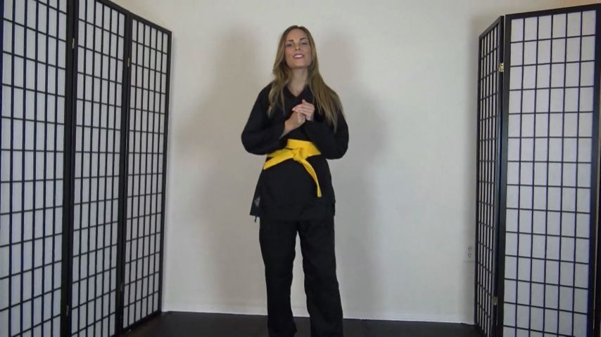 JENNY JETT EARNS HER ORANGE KARATE BELT