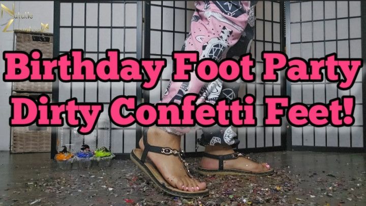 Birthday Foot Party Dirty Confetti Feet