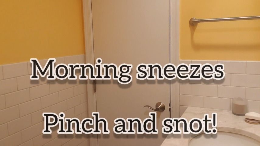 Morning Sneeze routine and nose Blowing