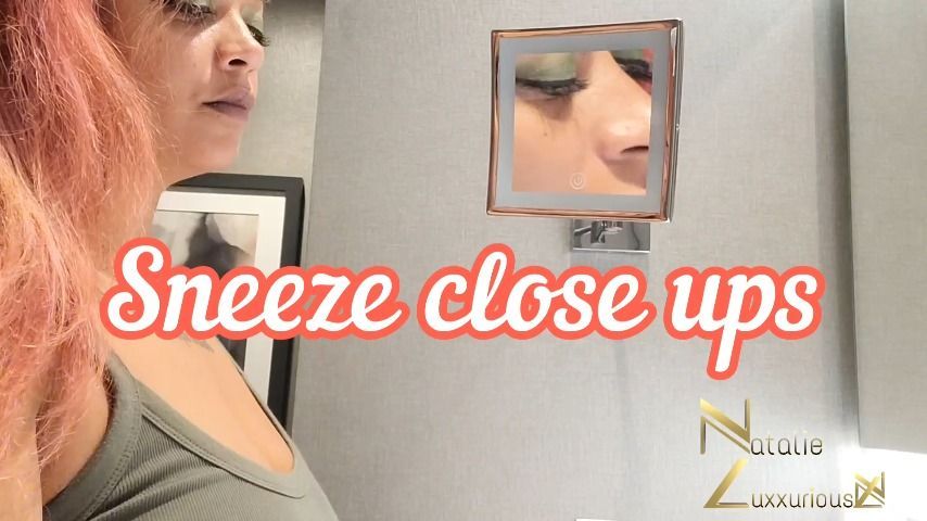 Sneeze close ups mirror