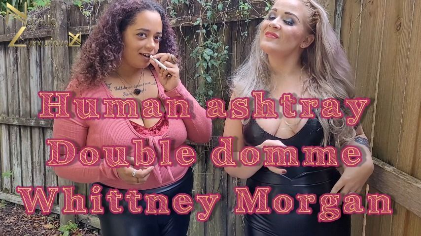 Double domme smoking ashtray fetish