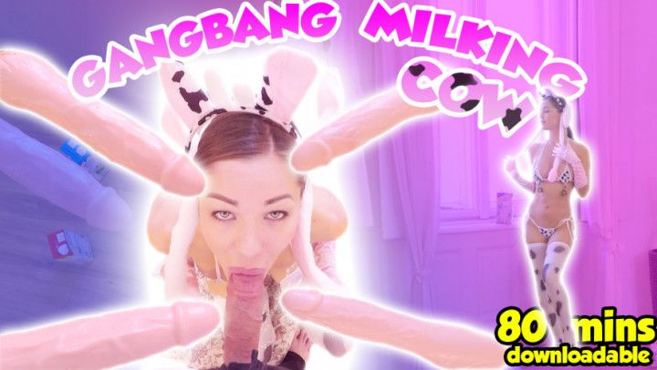 Cow Cosplay GangBang Bukkake Milk Cum