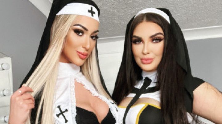 Naughty nuns caught smoking