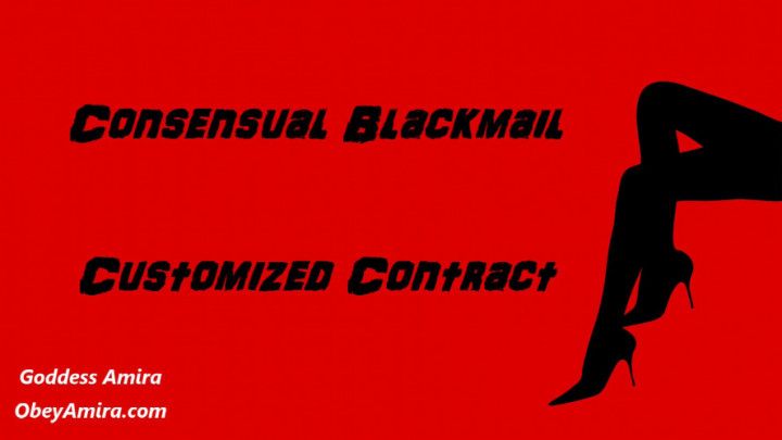 Consensual Blackmail Customized Contract