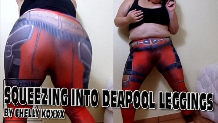 Maximum Effort fitting Deadpool Leggings