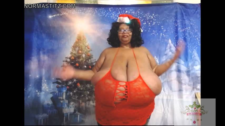 NORMA STITZ AS MS CLAUSE BUSTING OUT