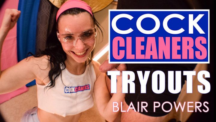 Blair Powers learns to clean a cock