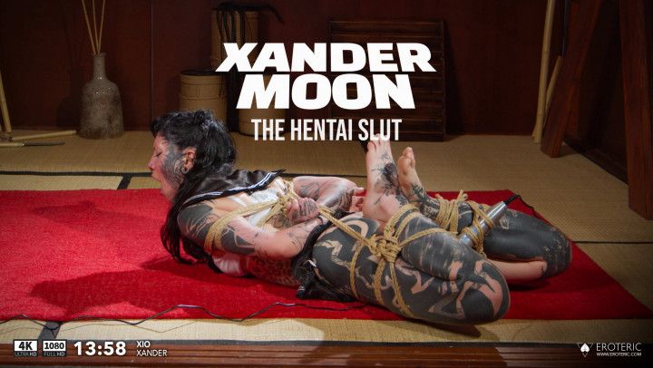 Xander Moon the hentai slut 4K: bondage orgasms