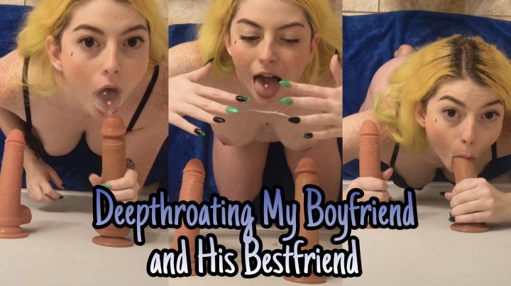 Deepthroating My BF and His Best Friend