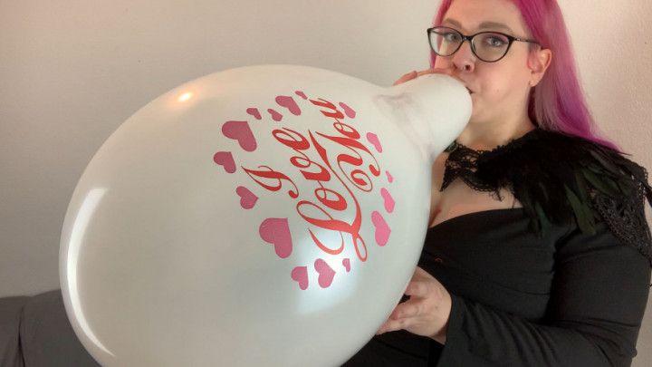 Blow to pop several 12 inch balloons