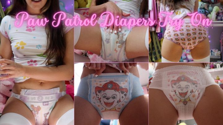 Paw Patrol Diapers Try On