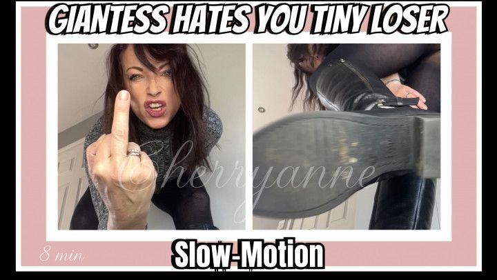 GIANTESS HATES YOU TINY LOSER- SLOW MOTION