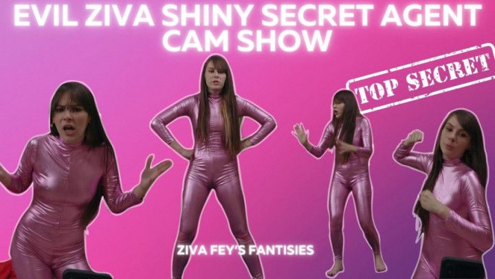 4K Evil Ziva Shiny Secret Agent Cam Show