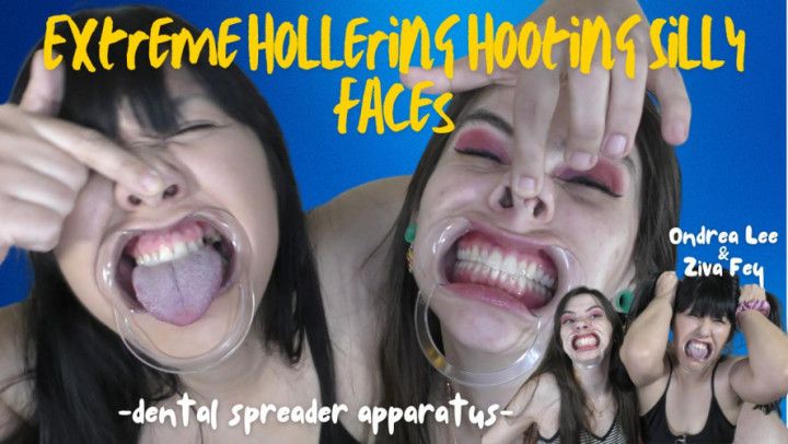 4K Ziva Fey - Extreme Hollering Silly Faces with Ondrea Lee