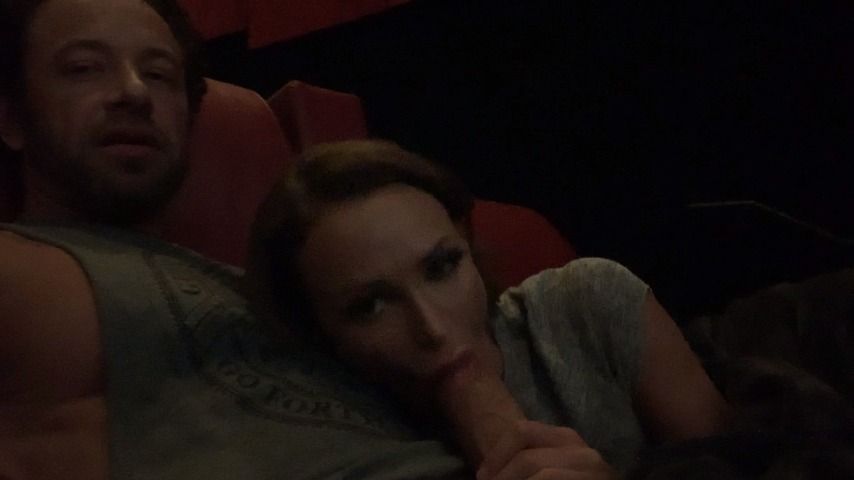 Emma Hix blows Brad in a movie theater