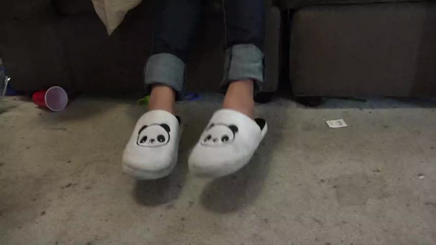 Panda Slipper Fetish