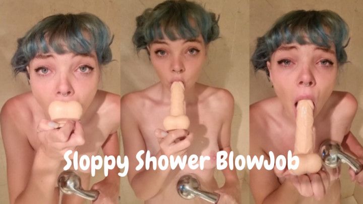 Sloppy Shower BlowJob