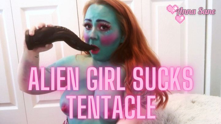 Alien Girl Sucks Tentacle Dildo