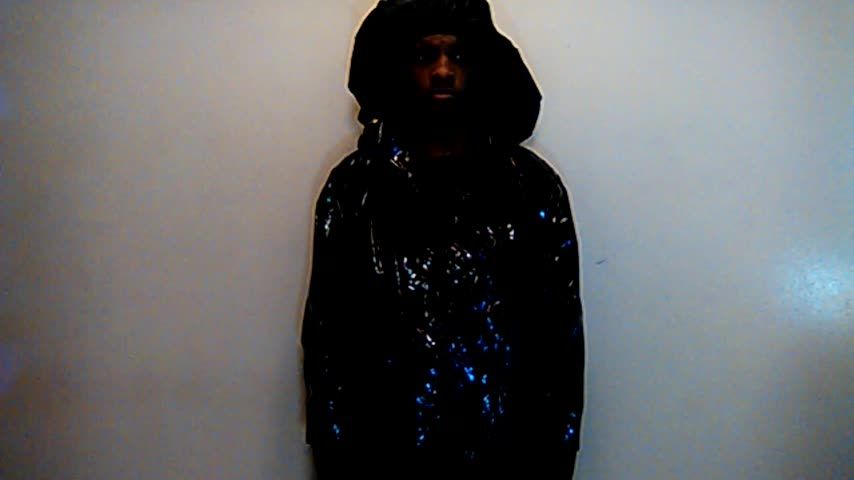 Black Shiny Pvc Raincoat