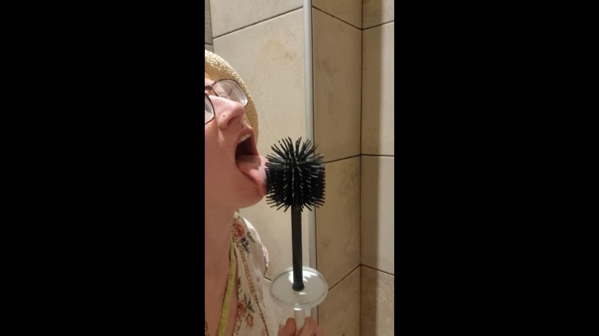 Toilet Licking, Peeing &amp; Toilet Brush Public Restroom Fun